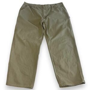 Carhartt Mens 48x30 Carpenter Pants Duck Cotton Tan 100% Cotton Made In U.S.A.